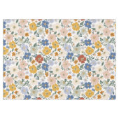 Wildblumen-Wiese Boho-Muster Tischdecke (Vorderseite (Horizontal))