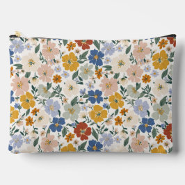 Wildblumen-Wiese Boho-Muster Zubehörtasche