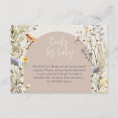 Wildblumen Wiese elegante Babydusche Begleitkarte (Vorderseite)