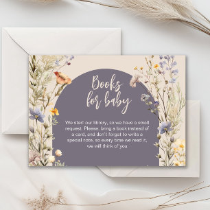 Wildblumen Wiese elegante Babydusche Begleitkarte