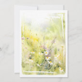 Wildblumen Wiese Elegantes romantisches Hochzeitss Einladung (Rückseite)