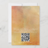 Wildblumen Wiese Erdige Elegante QR-Code Hochzeit Einladung (Rückseite)