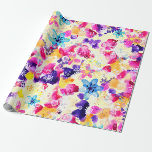 Wildblumen-Wiese Shabby-Blumen Geschenkpapier