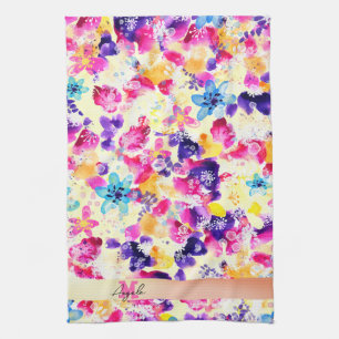 Wildblumen-Wiese Shabby-Blumen Geschirrtuch