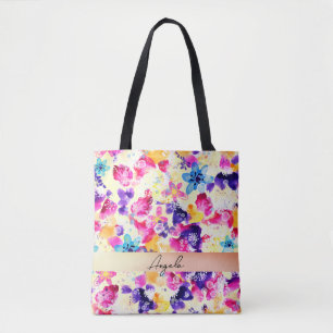 Wildblumen-Wiese Shabby-Blumen Tasche