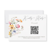 Wildblumen-Wiese-Watercolor-Hochzeit QR-Code