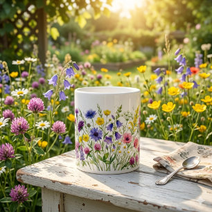 Wildblumen-Wiesen-Aquarelle. Spezial-Tasse Jumbo-Tasse