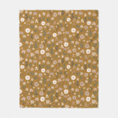 Wildblumen-Wiesen-Boho-Muster Fleecedecke (Vorderseite)