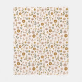 Wildblumen-Wiesen-Boho-Muster Fleecedecke (Vorderseite)