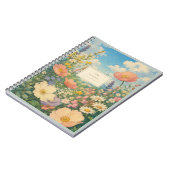 Wildblumen-Wiesen-Häuschen-Notizbuch Notizblock (Linke Seite)