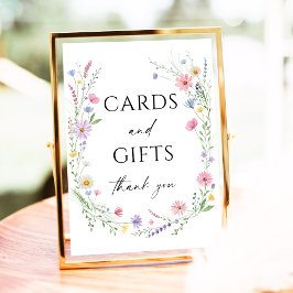 Wildblumen-Wiesen-Hochzeitskarten & Geschenke-Schi Poster