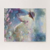 Wildblumen-Wiesen-Mädchen Puzzle (Horizontal)