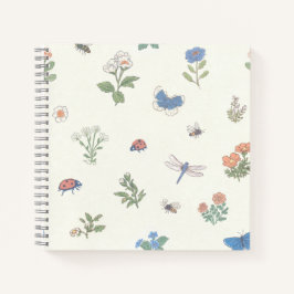 Wildblumen-Wiesen-Muster Botanischer Garten Floral Notizblock