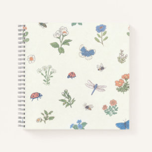 Wildblumen-Wiesen-Muster Botanischer Garten Floral Notizblock