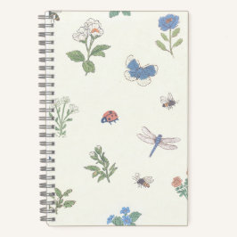 Wildblumen-Wiesen-Muster Botanischer Garten Floral Notizblock