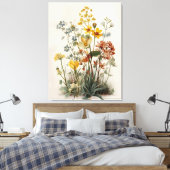 Wildblumen-Wiesenstrauß Leinwanddruck (Insitu (Schlafzimmer))