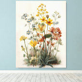 Wildblumen-Wiesenstrauß Leinwanddruck (Insitu (Holzboden))