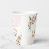 Wildblumen Wild Ein rötlich-rosa-Mädchen Geburtsta Pappbecher (Rechts)