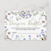 Wildblumen-Windel-Raffle-Tickets Begleitkarte (Vorderseite)