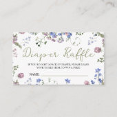 Wildblumen-Windel-Raffle-Tickets Begleitkarte (Vorderseite)