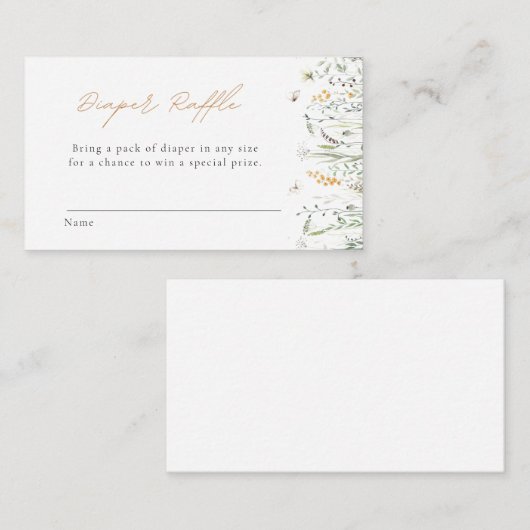 Wildblumen Windelung Begleitkarte (Vorne/Hinten)