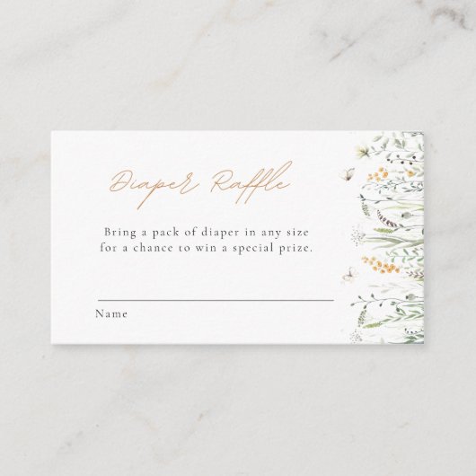 Wildblumen Windelung Begleitkarte (Vorderseite)