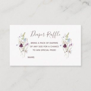 Wildblumen: Windelwaschkarte, Umschließkarte Begleitkarte