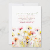 Wildblumen Wir sind ein Verlobtes Foto der Engagem Einladung (Vorderseite)