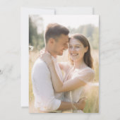 Wildblumen Wir sind ein Verlobtes Foto der Engagem Einladung (Rückseite)