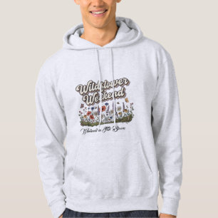 Wildblumen-Wochenende Retro-Blumen  Hoodie