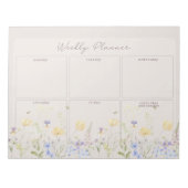 Wildblumen, Wochenplaner Notizblock (Vorderseite)