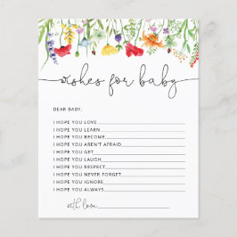 Wildblumen wollen Baby Shower Game