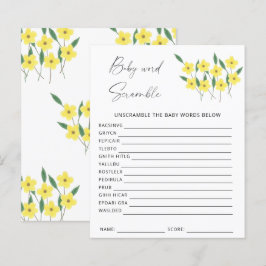 Wildblumen Word Rührei Baby Dusche Spiel