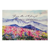 Wildblumen, Worte Gottes stehen Poster (Vorderseite)