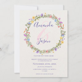 Wildblumen Wreath Hübsch Gelbe Lila Hochzeit