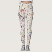 Wildblumen Yoga Whimsisches Wasser Leggings (Vorderseite)