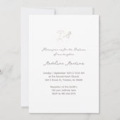 Wildblumen zartes Bouquet | Taufeinladung Einladung (Rückseite)