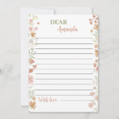 Wildblumen-Zeitkapsel-Merkkarte Dankeskarte (Vorderseite)