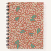 Wildblumen - Zinnia - Bullet Journal - Orange Notizblock (Vorderseite)