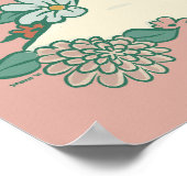 Wildblumen - Zinny - Rosa Poster (Ecke)