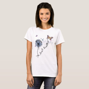 Wildblumen-Zitat Atme einfach T-Shirt