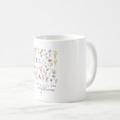 Wildblumen-Zitat-Sublimation Kaffeetasse (VorderseiteRechts)