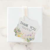 Wildblumen zu Aquarellfarben Vielen Dank Geschenkanhänger (Beispiel)