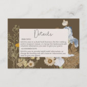 Wildblumen zu Braunen Hochzeiten Begleitkarte (Vorderseite)