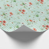 Wildblumen zu Gingham Geschenkpapier (Ecke)
