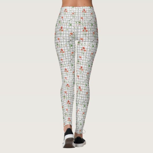 Wildblumen zu Silver Gingham Leggings (Rückseite)