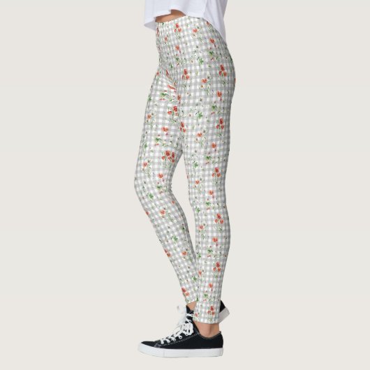 Wildblumen zu Silver Gingham Leggings (Links)