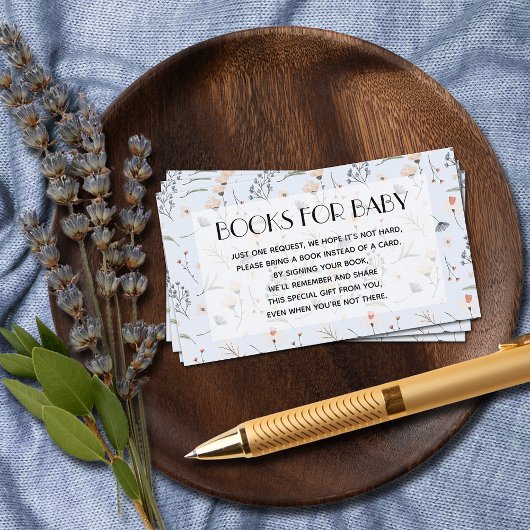 Wildblumen zum Blue Baby Showbucher Begleitkarte