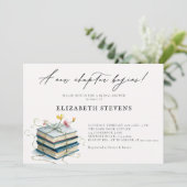 Wildblumen zum Brautparty buchen Neues Kapitel Einladung (Stehend Vorderseite)