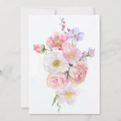 Wildblumen zum Brunch am Geburtstag Einladung (Rückseite)